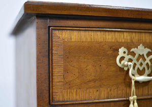 Mid Century Georgian Banded 18th Century Portfolio Collection Dresser by Henredon