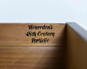 Mid Century Georgian Banded 18th Century Portfolio Collection Dresser by Henredon