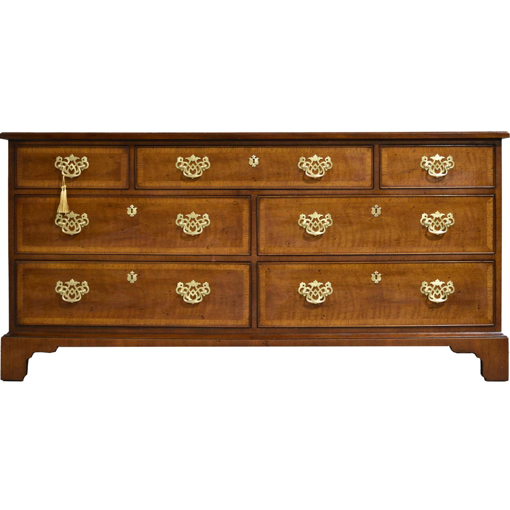 Mid Century Georgian Banded 18th Century Portfolio Collection Dresser by Henredon