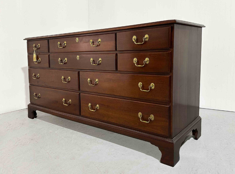 Mid Century Chippendale Style Cherry Dresser by Wellington Hall