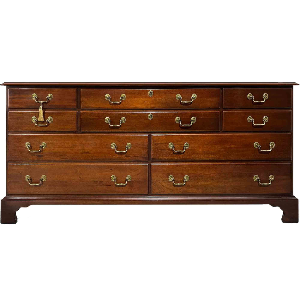 Mid Century Chippendale Style Cherry Dresser by Wellington Hall