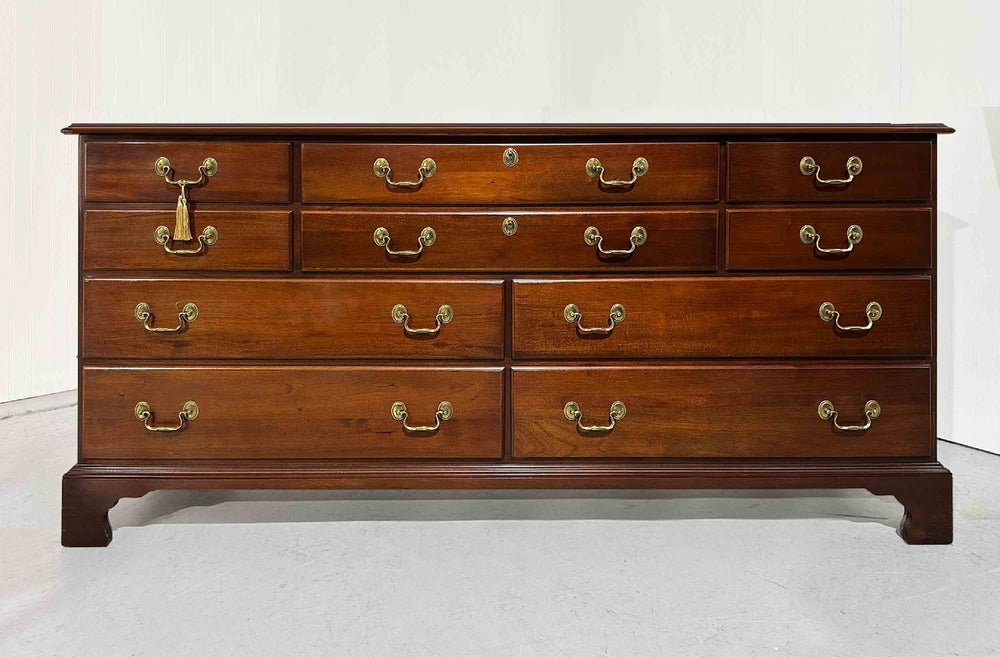 Mid Century Chippendale Style Cherry Dresser by Wellington Hall