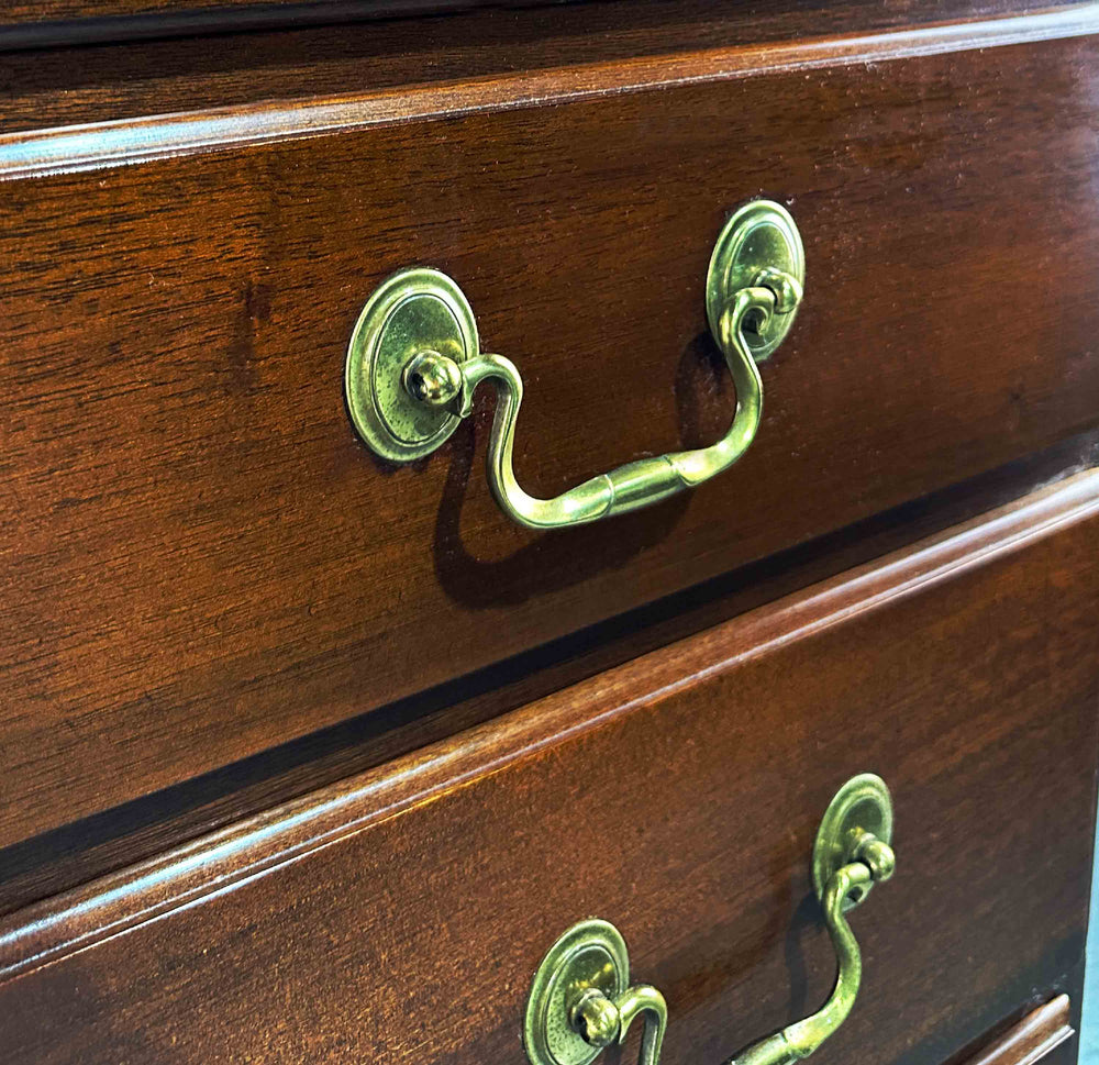 Mid Century Chippendale Style Cherry Dresser by Wellington Hall