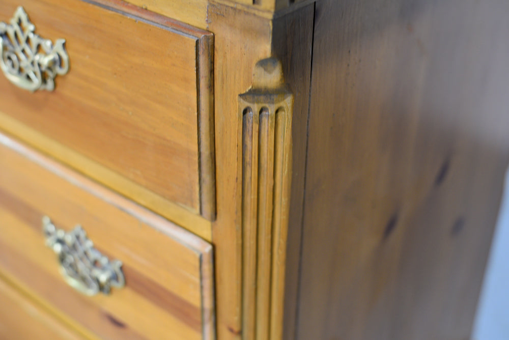 Mid Century Chippendale Style Knotty Pine Chests by American of Martinsville - A Pair