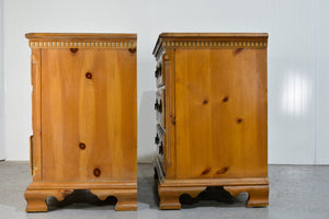 Mid Century Chippendale Style Knotty Pine Chests by American of Martinsville - A Pair