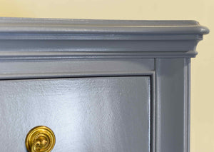 Mid Century Colonial Style Mahogany 5 Drawer Highboy by Berkey and Gay - Newly Painted