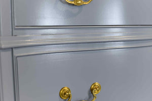 Mid Century Colonial Style Mahogany 5 Drawer Highboy by Berkey and Gay - Newly Painted