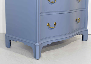Mid Century Colonial Style Mahogany 5 Drawer Highboy by Berkey and Gay - Newly Painted