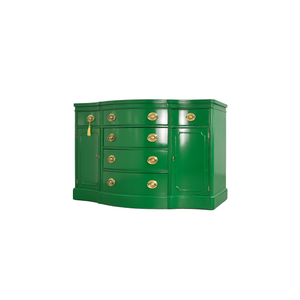 Mid Century Federal Style Buffet Console Travis Court Collection by Drexel in Green- Newly Painted