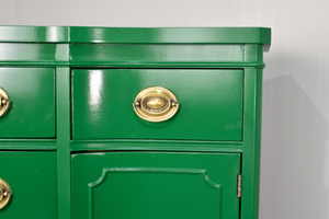 Mid Century Federal Style Buffet Console Travis Court Collection by Drexel in Green- Newly Painted