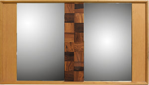 Mid Century Modern 2 Panel Wall Mirror