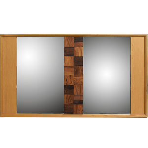 Mid Century Modern 2 Panel Wall Mirror