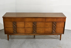 Mid Century Modern Walnut Dresser by Bassett Furniture