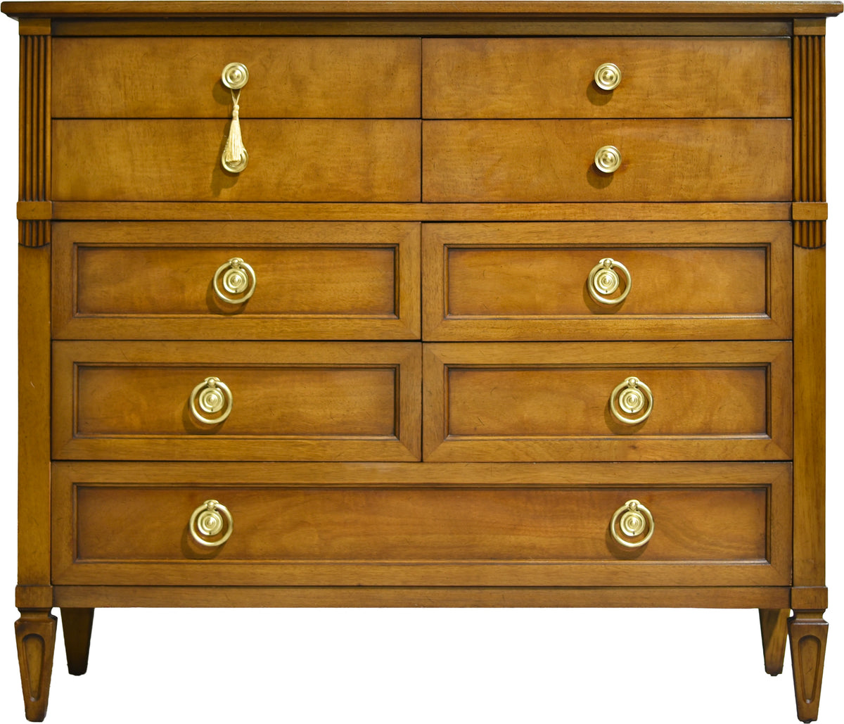 Mid Century Transitional 9 Drawer Batchelor Chest by Henredon Furniture