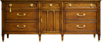Mid Century Transitional 9 Drawer Lowboy Dresser by Drexel Heritage
