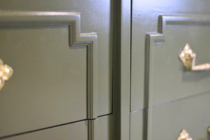 Mid Century Transitional Credenza Lowboy Dresser by Drexel in Green - Newly Painted