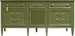 Mid Century Transitional Dresser Venezia Collection by Unagusta in Green - Newly Painted