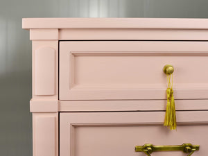 Mid Century Transitional Dresser by White Furniture in Pink - Newly Painted