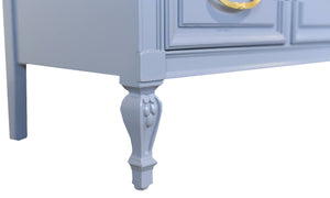 Mid Century Transitional Dresser in Blue by Dixie Furniture - Newly Painted
