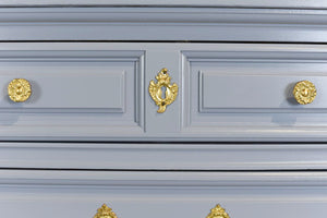 Mid Century Transitional Dresser in Blue by Dixie Furniture - Newly Painted