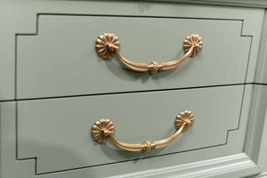 Mid Century Transitional Dresser in Sage Green by Dixie Furniture - Newly Painted