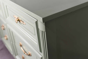 Mid Century Transitional Dresser in Sage Green by Dixie Furniture - Newly Painted