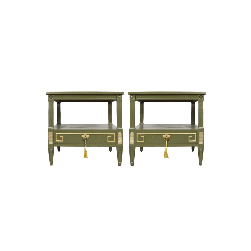 Mid Century Transitional Pair of Nightstands by American of Martinsville  - Newly Painted