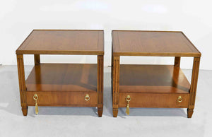 Mid Century Transitional Side Tables by Baker - A Pair