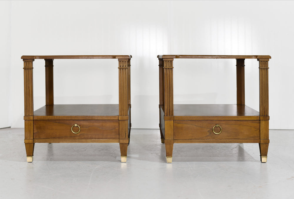 Mid Century Transitional Side Tables by Baker Milling Road - A Pair