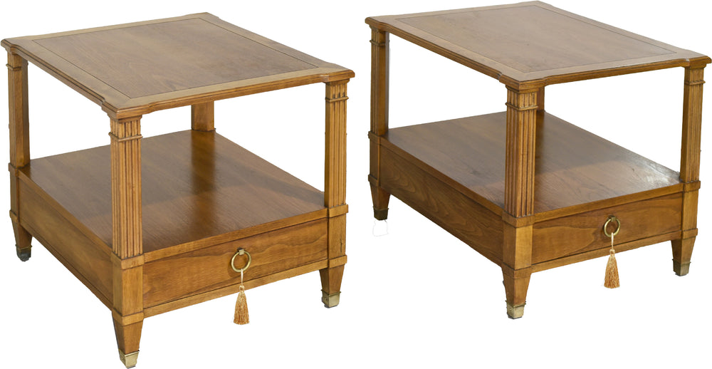 Mid Century Transitional Side Tables by Baker Milling Road - A Pair