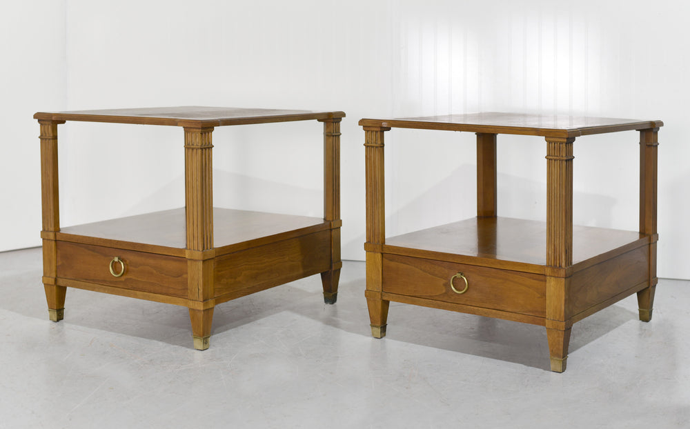 Mid Century Transitional Side Tables by Baker Milling Road - A Pair