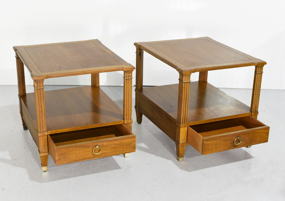 Mid Century Transitional Side Tables by Baker Milling Road - A Pair