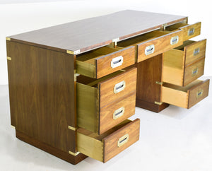 Mid Century Campaign Partner Desk by Bernhardt