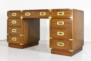 Mid Century Campaign Partner Desk by Bernhardt