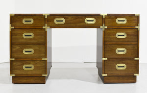 Mid Century Campaign Partner Desk by Bernhardt