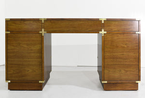 Mid Century Campaign Partner Desk by Bernhardt