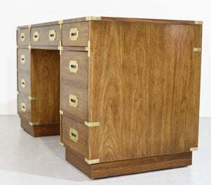 Mid Century Campaign Partner Desk by Bernhardt