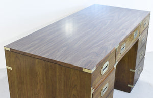 Mid Century Campaign Partner Desk by Bernhardt