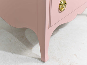 Mid Century Federal Style Highboy in Pink - Newly Painted