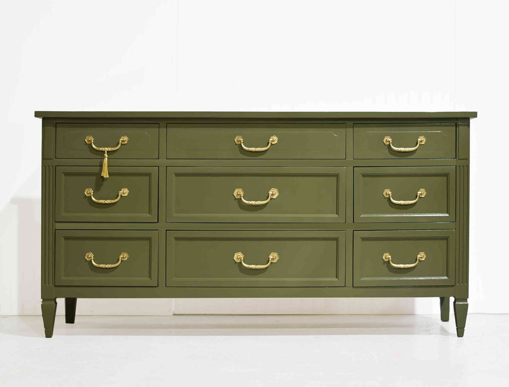 green mid century dresser Mount Airy Dresser, sizing:12.16.XXL