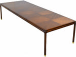 Mid-Century Modern Dining Table with Bookmatched Veneer & Two Leaves – 115"