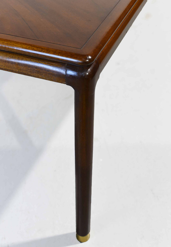 Mid-Century Modern Dining Table with Bookmatched Veneer & Two Leaves – 115"