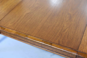 Mid century Transitional Fluted Leg Dining Table by Henredon