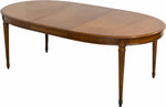 Mid century Transitional Fluted Leg Dining Table by Henredon