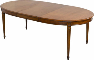Mid century Transitional Fluted Leg Dining Table by Henredon