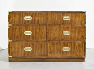 1970s Campaign Style Credenza or Dresser by Dixie