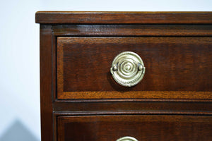 PAINT TO ORDER Mid Century Regency Style Banded Mahogany Serpentine Front Dresser by RWay