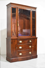 PAINT TO ORDER Mid Century Regency Style Mahogany Display Curio China Cabinet