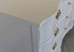 PAINT TO ORDER Mid Century Regency Style Mahogany Serpentine Dresser The Darlington Collection by Kent Coffey