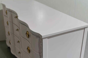 PAINT TO ORDER Mid Century Regency Style Mahogany Serpentine Dresser The Darlington Collection by Kent Coffey